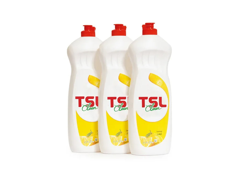 Dish washing liquid With lemon perfume in yellow color