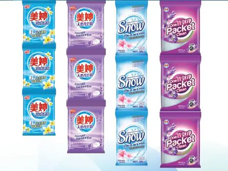 Small sachets package detergent powder with tide essence