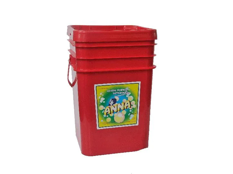 Bucket package detergent powder with aromas of violets