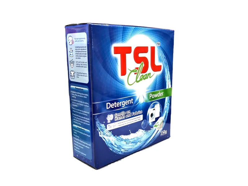 Paper box package detergent powder with fragrant flowers