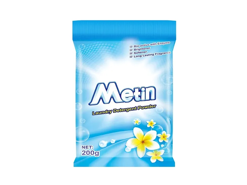 Blue washing detergent powder