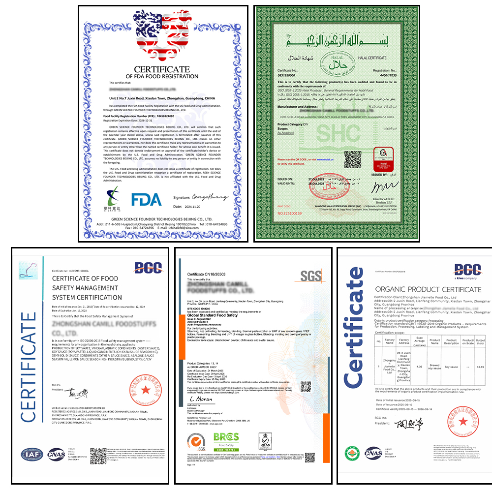 Condiments Certification