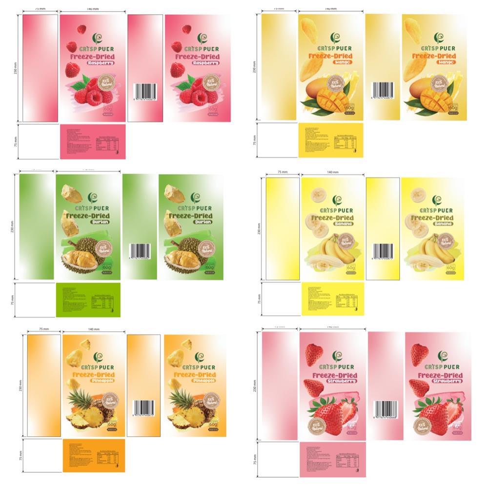 Freeze-Dried Fruit Packaging Design