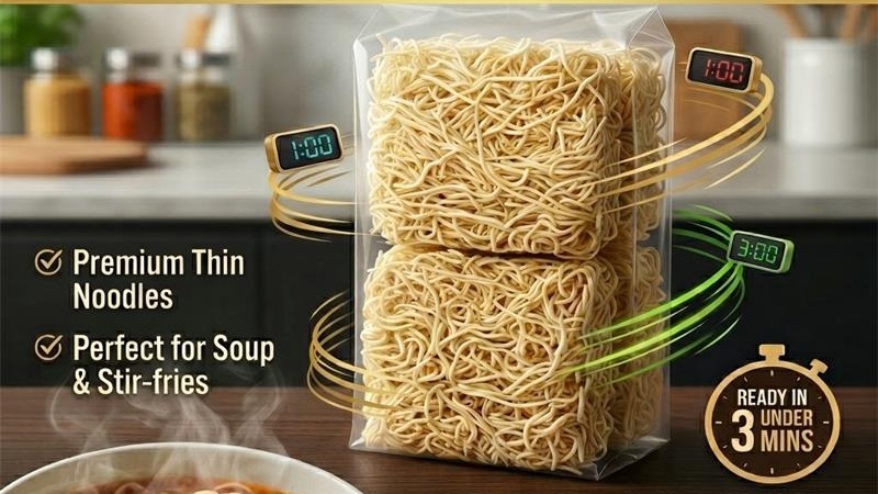 Authentische chinesische Nudeln und Chow Mein auf Tischen in aller Welt