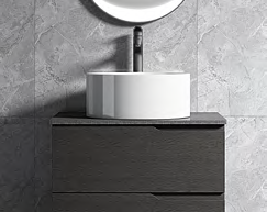 Plywood Mirrored Bathroom Vessel Sink Vanity