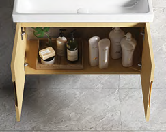 Plywood Mirrored Bathroom Door Cabinet