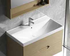 Plywood Bathroom Drawer Vanity With Mirror Cabinet