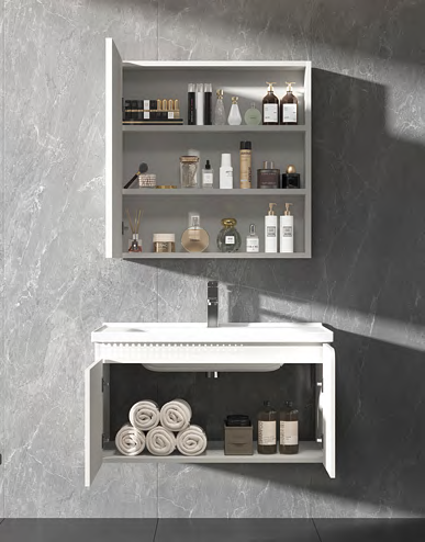 wall hanging metal bathroom cabinet with mirror cabinet