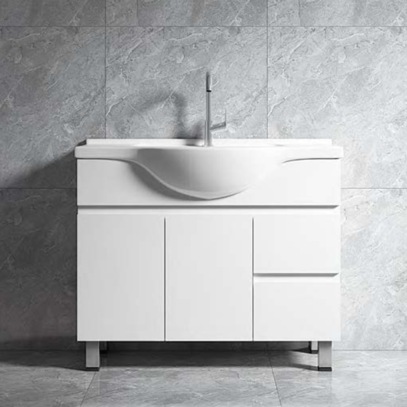 Mdf Bathroom Integrated Sink Freestanding Vanity