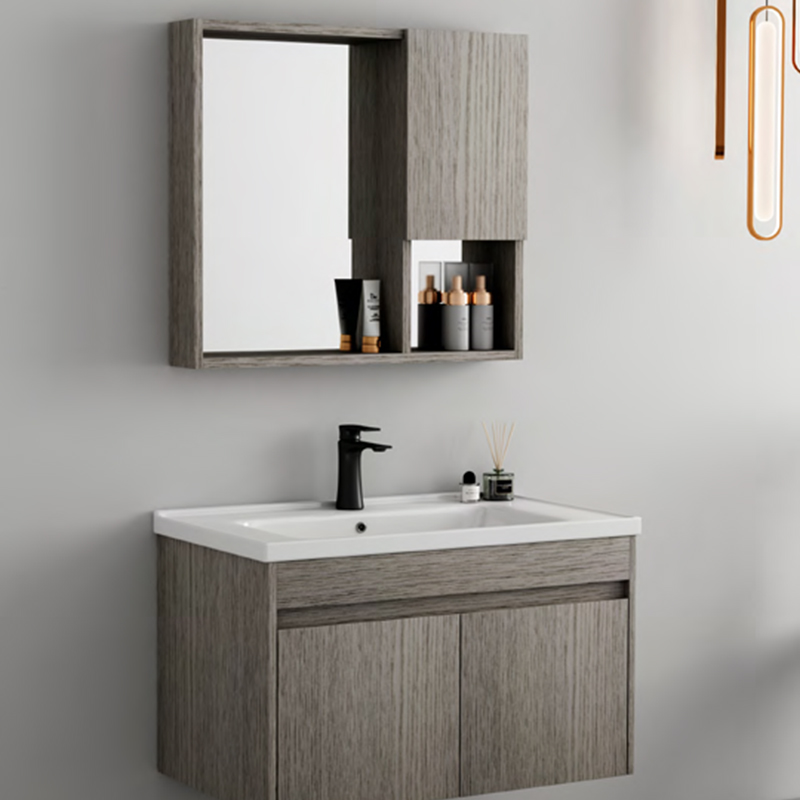 Plywood Bathroom Cabinet With Doors Mirror Cabinet