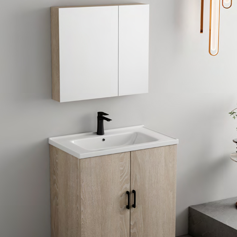 Plywood Bathroom Cabinets With Mirror And Cabinet