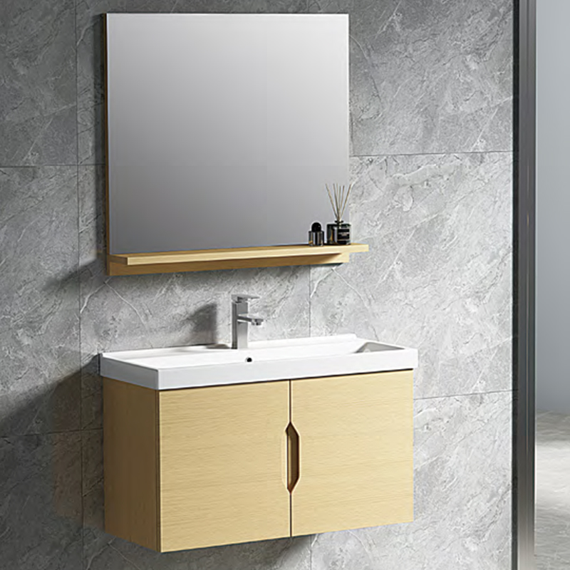 Plywood Mirrored Bathroom Door Cabinet