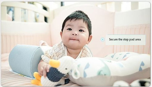 crib anti roll pillow