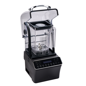 commercial blender with soundproof shield for kitchen