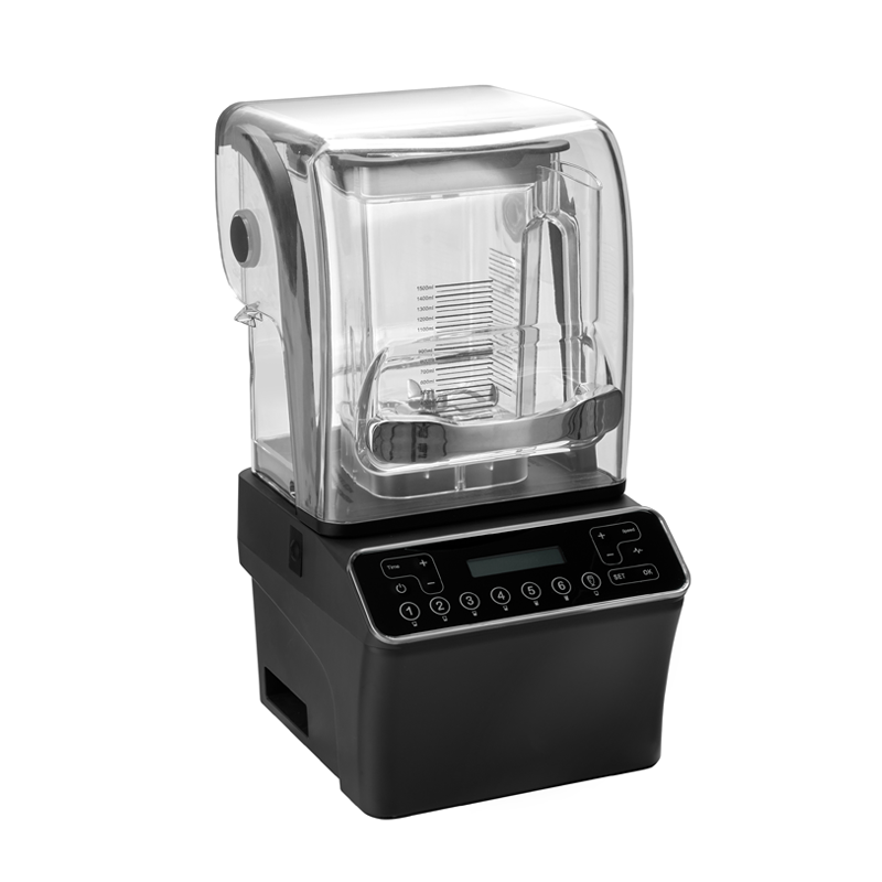 commercial blender with soundproof shield for kitchen