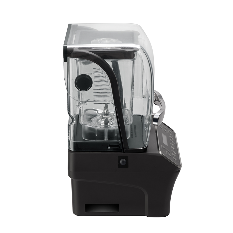 commercial blender with soundproof shield for kitchen