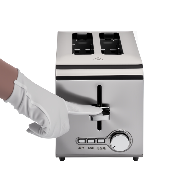 stainless steel 2 slices bread toaster machine