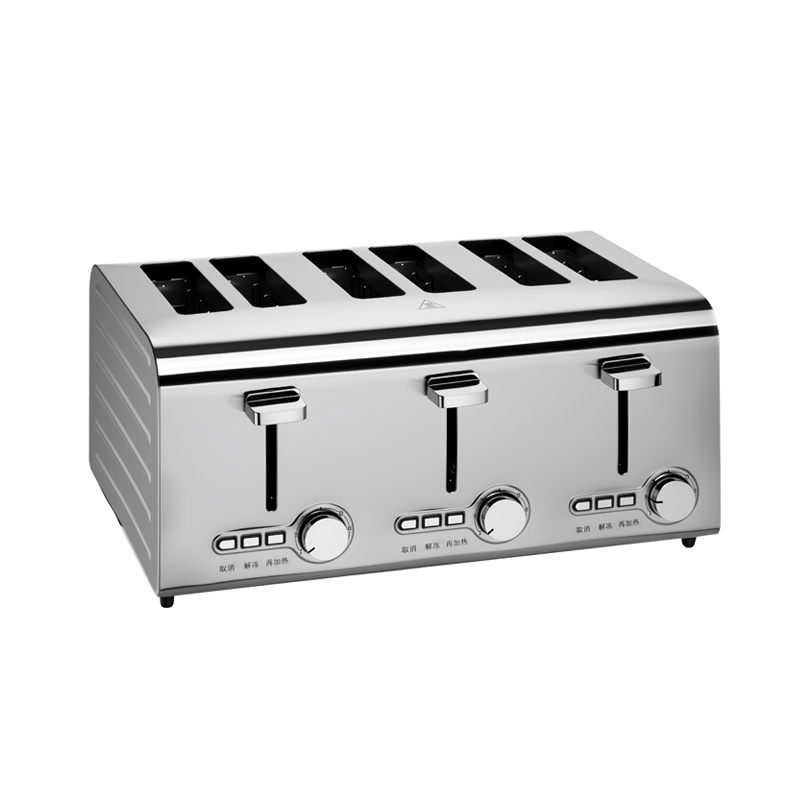 commercial stainless steel 6 slices toaster