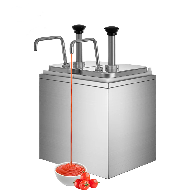 commercial 2 head stainless steel sauce pump dispenser