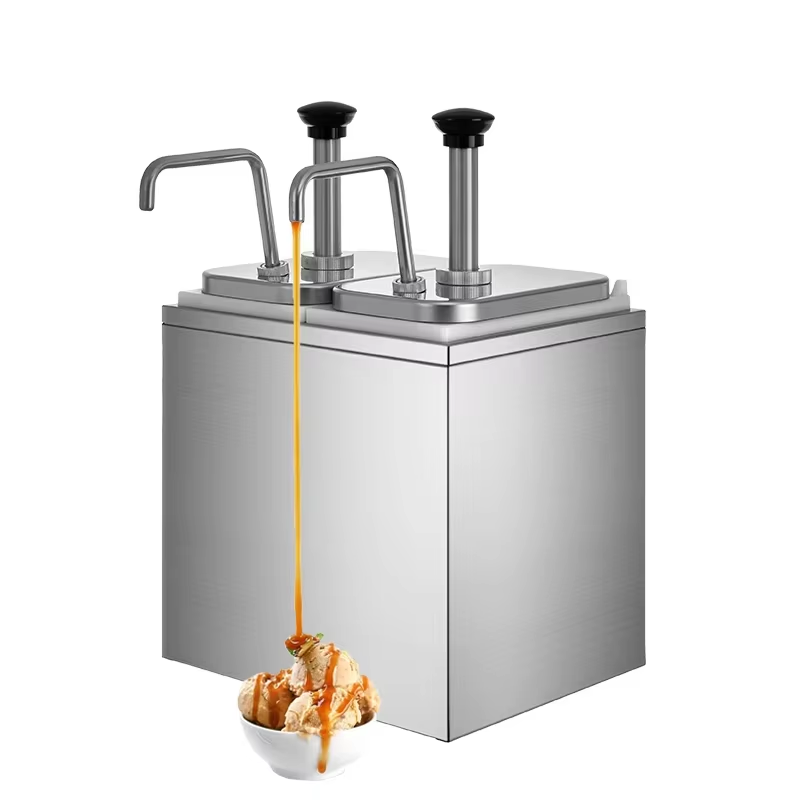 commercial 2 head stainless steel sauce pump dispenser