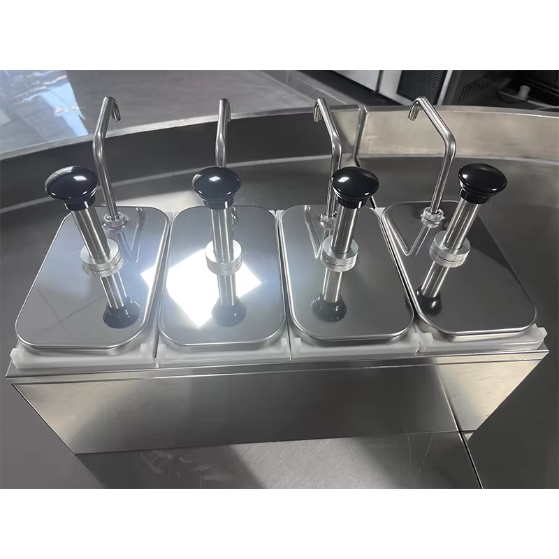 manual 4 head stainless steel jam dispenser