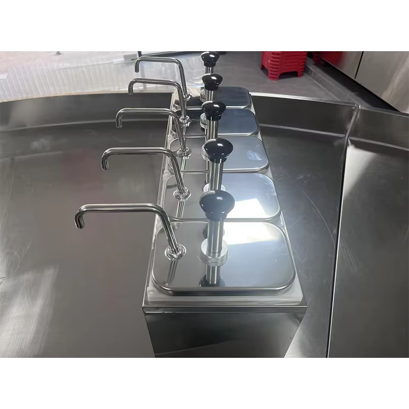 multiple flavor 5 head stainless stee condiment dispenser