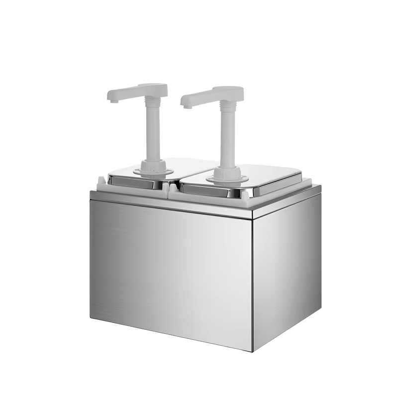 commercial manual 2 head sauce plastic pump dispenser