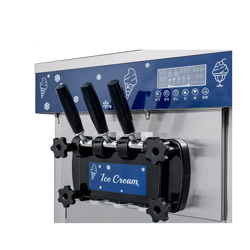 3 flavor commercial vertical soft serve ice cream machine