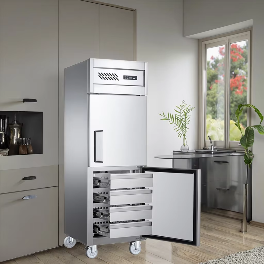 kitchen two doors upright freezer with drawers
