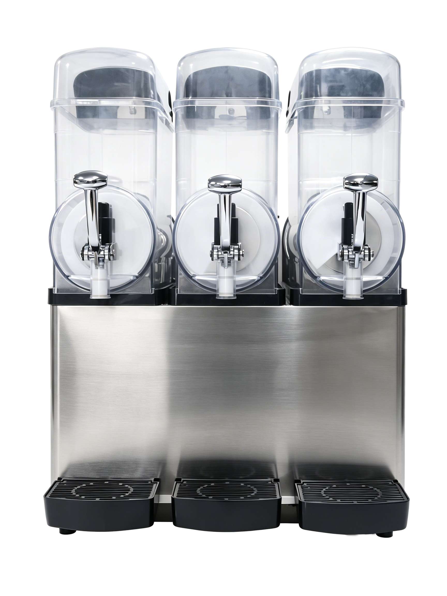 3 Flavor Commercial Triple Tank Slush Machine | Imported Food Safe Slushy Maker with Blending System
