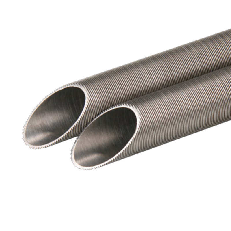 Titanium low finned tube