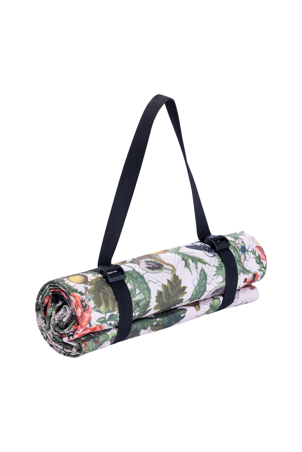 Webbing handle Picnic Fleece Blanket with PEVA waterproof backing