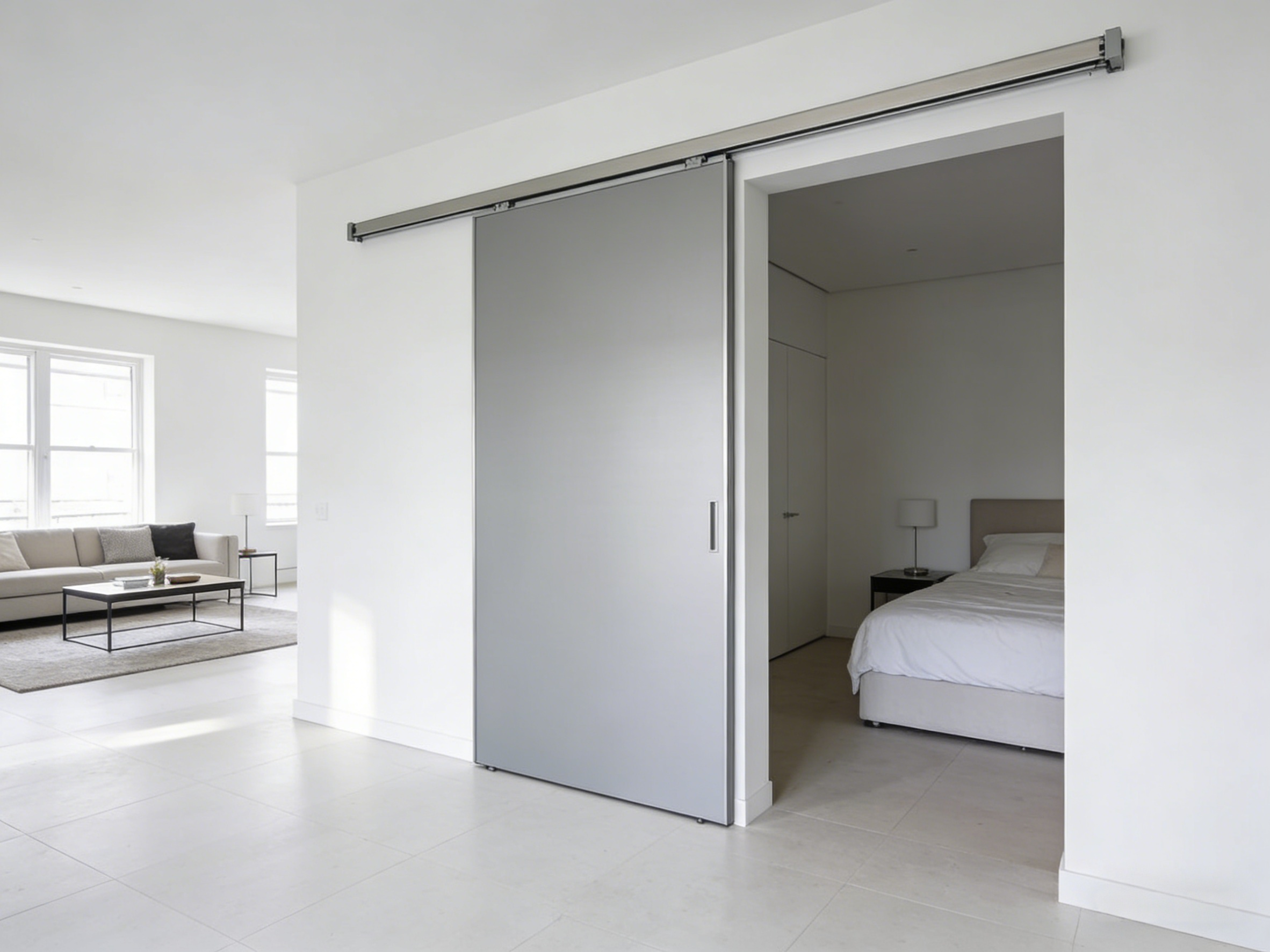 Anti-rust Narrow Frame Aluminum Pocket Door