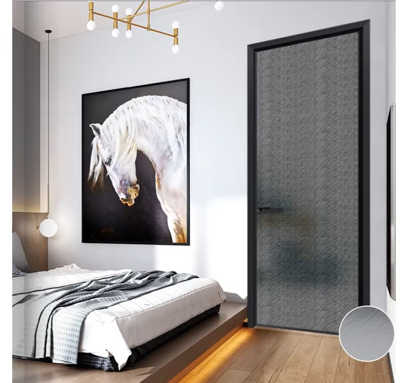 Aluminum wood frameless door Aluminum wood frameless door