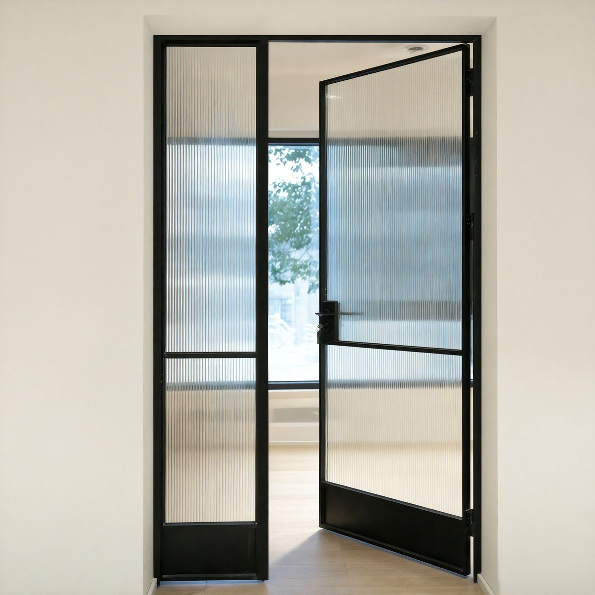 Tempered Aluminum Alloy Ultra-narrow Single-glass Casement Door Tempered Aluminum Alloy Ultra-narrow Single-glass Casement Door