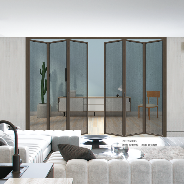 Soundproof aluminium alloy bi-folding door Soundproof aluminium alloy bi-folding door