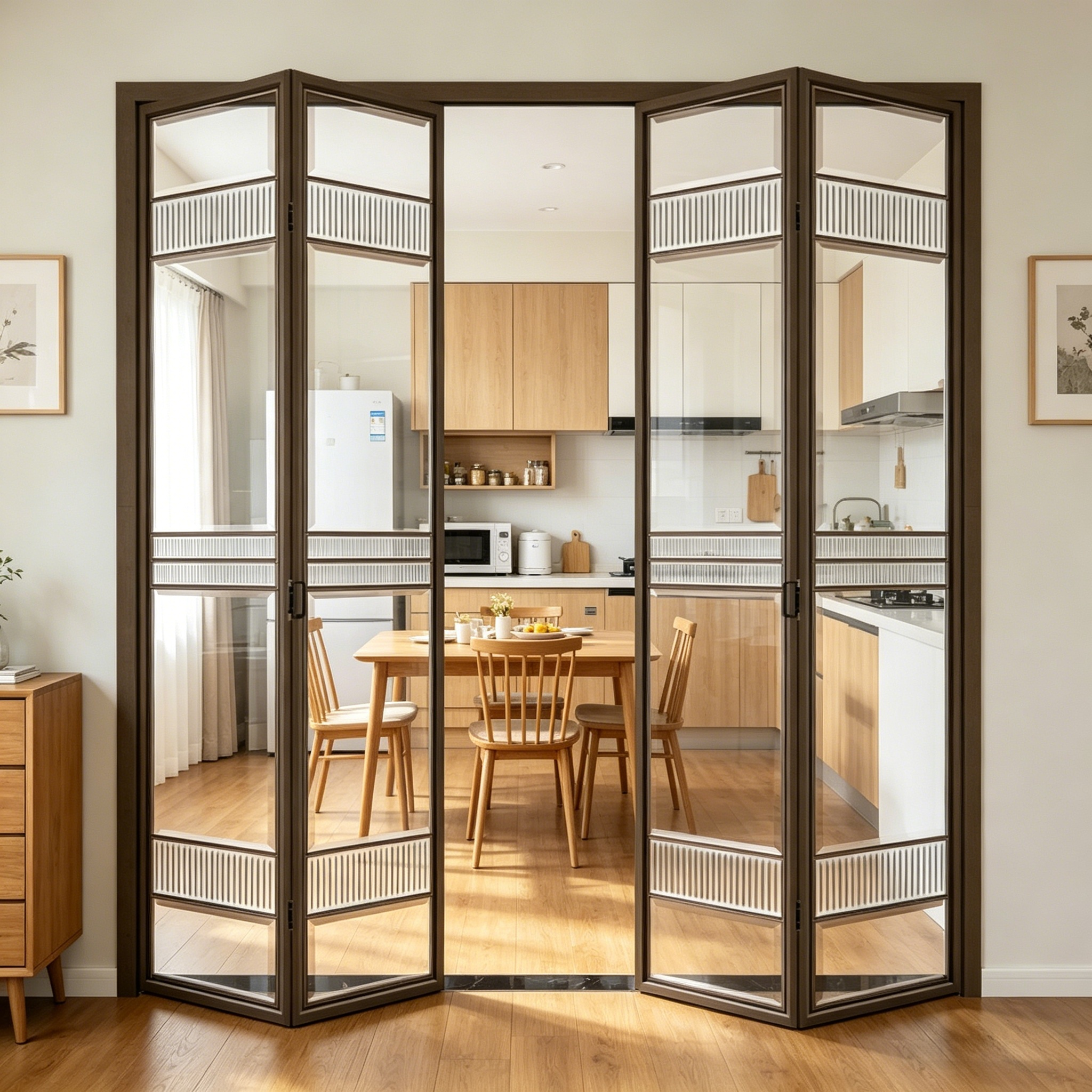 Silent exterior aluminium alloy folding door Silent exterior aluminium alloy folding door