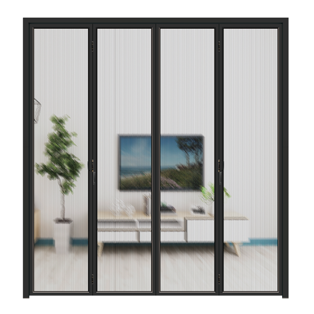Thickened aluminium alloy bi-folding door Thickened aluminium alloy bi-folding door
