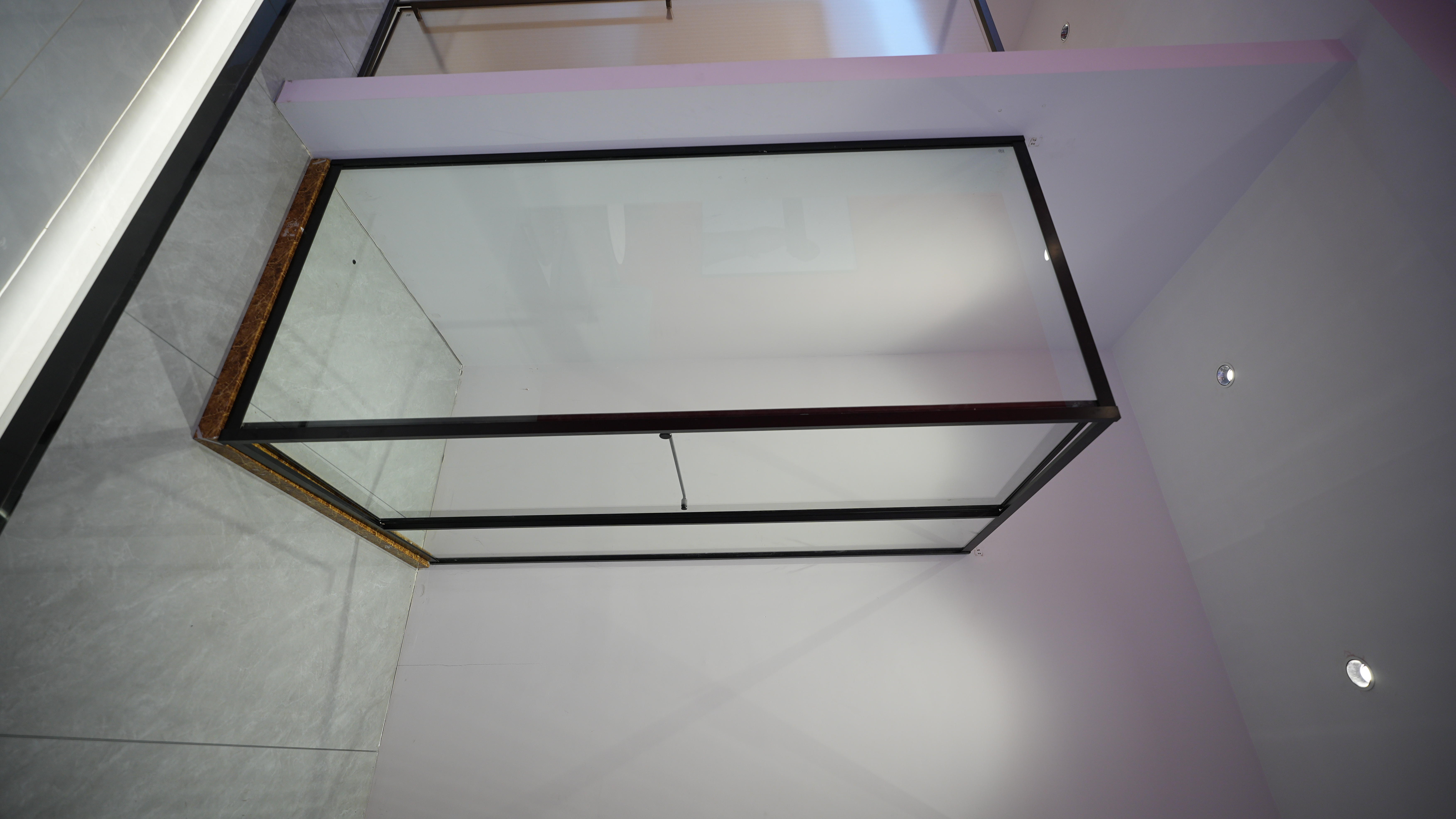 Bathroom wet-dry separation tempered glass shower panel