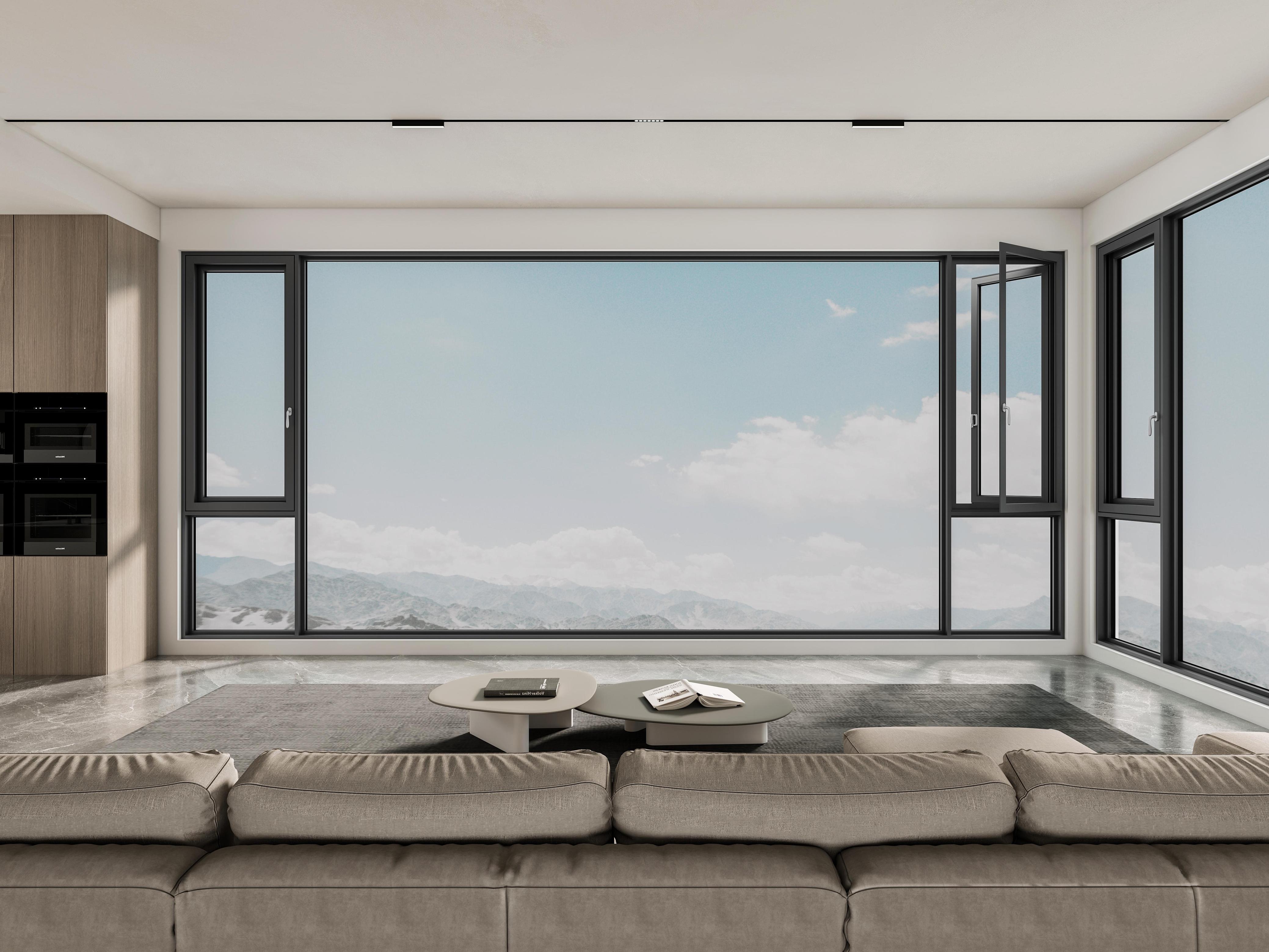 panoramic aluminum alloy casement window panoramic aluminum alloy casement window
