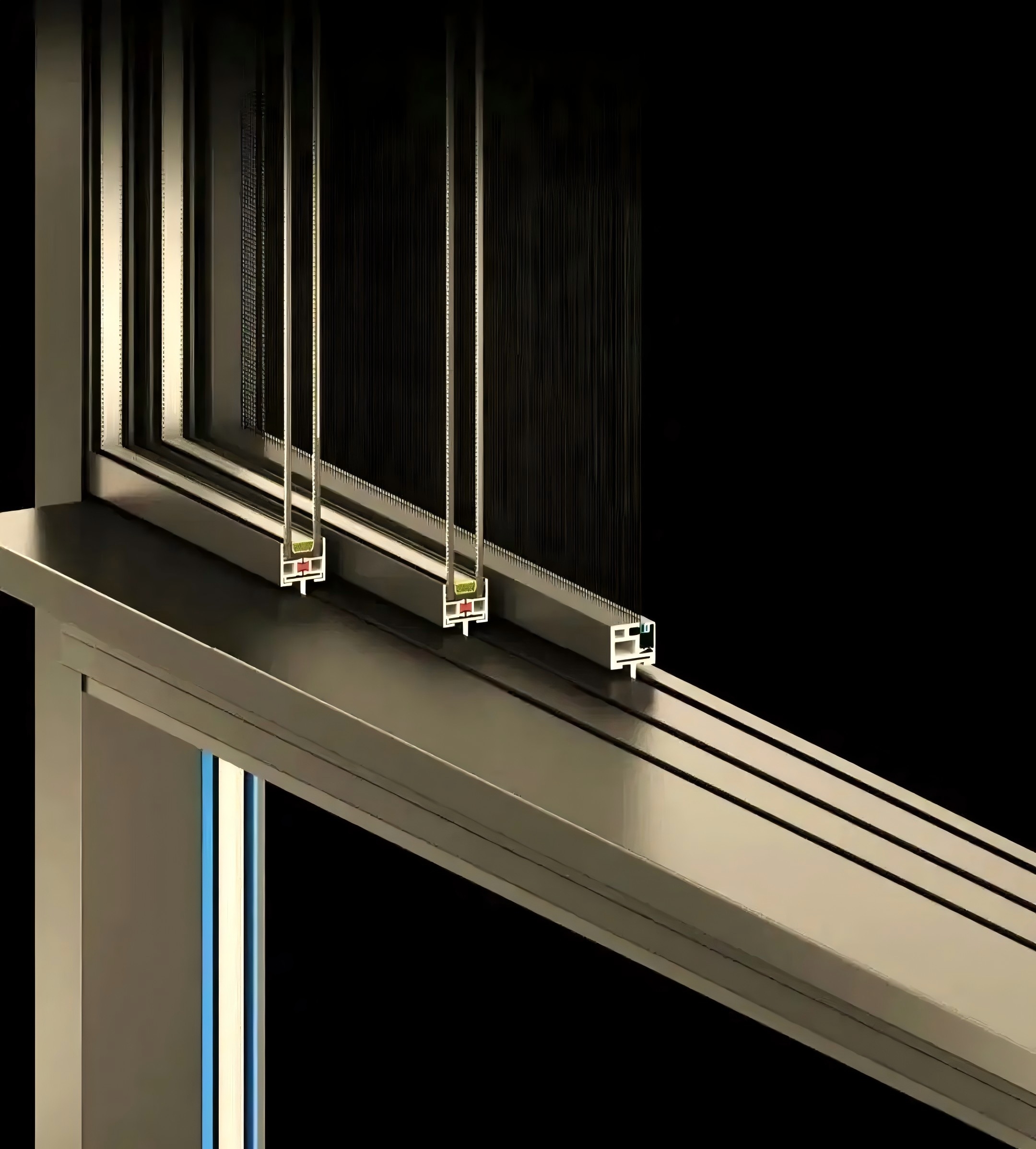 High-transmittance ultra-thin aluminum sliding window High-transmittance ultra-thin aluminum sliding window