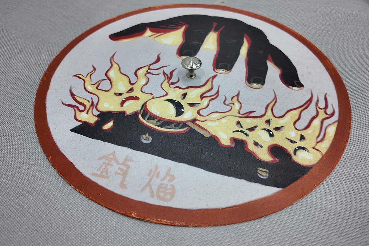 Fire extinguishing pot cover