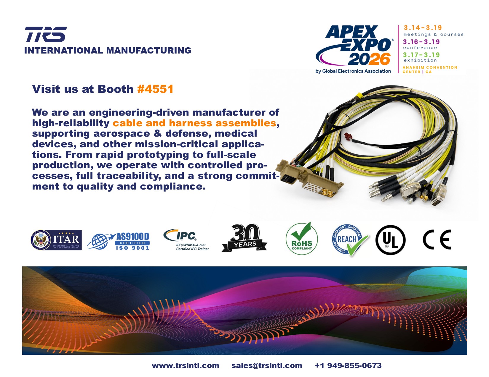 TRS participa como expositor en APEX EXPO 2026.