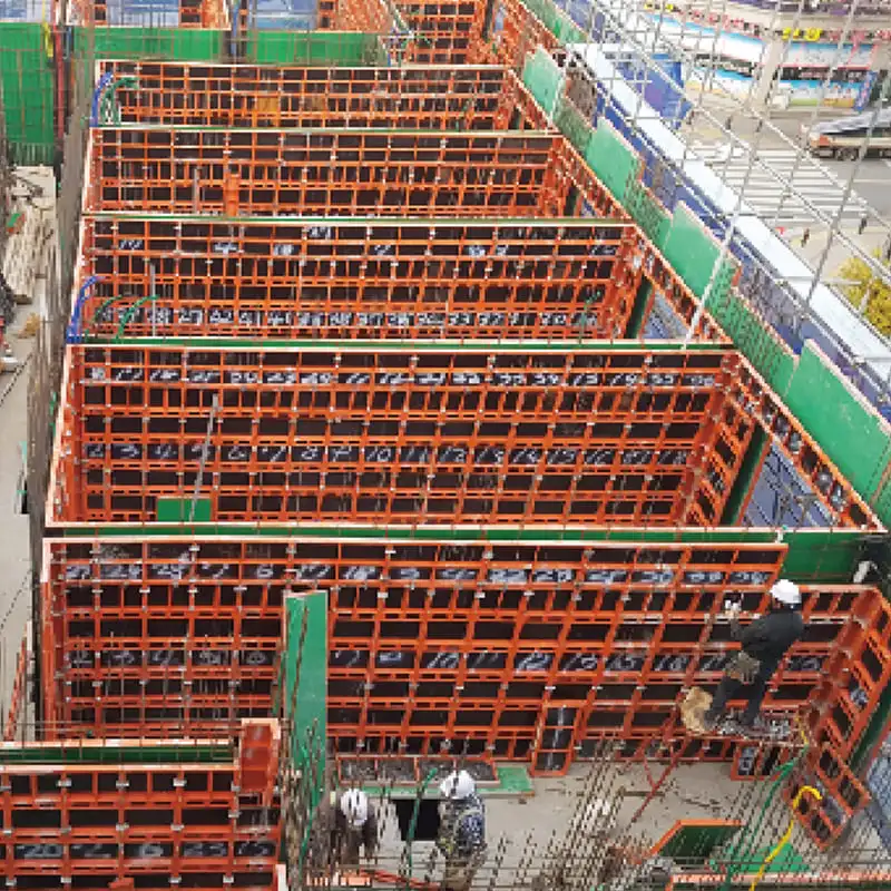 Steel-framed formwork