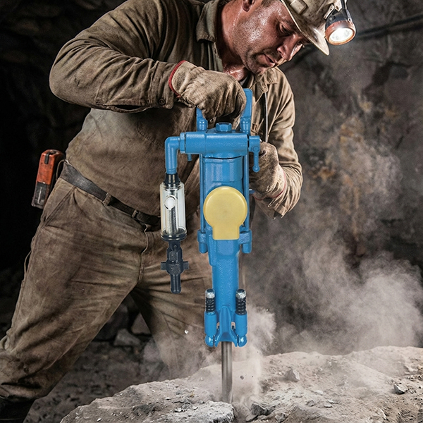 7655 Pneumatic Air Leg Rock Drill – High‑Impact Pneumatic Hammer for 34–42 mm Holes