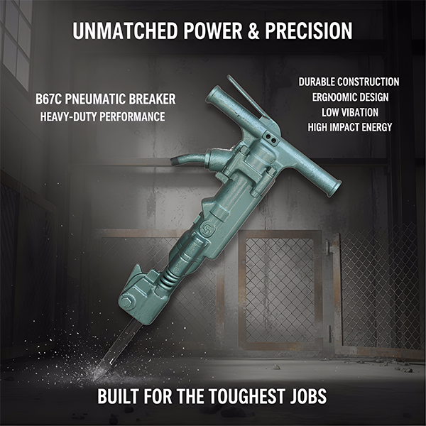 B67C Pneumatic Breaker Air Powered Hammer – Pneumatic Breaker Hammer for Road Repair & Quarry