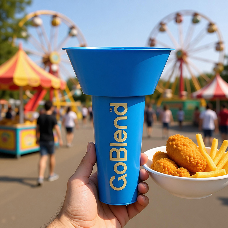 Custom Disposable Plastic Cups With 2 in 1 Snack Tray