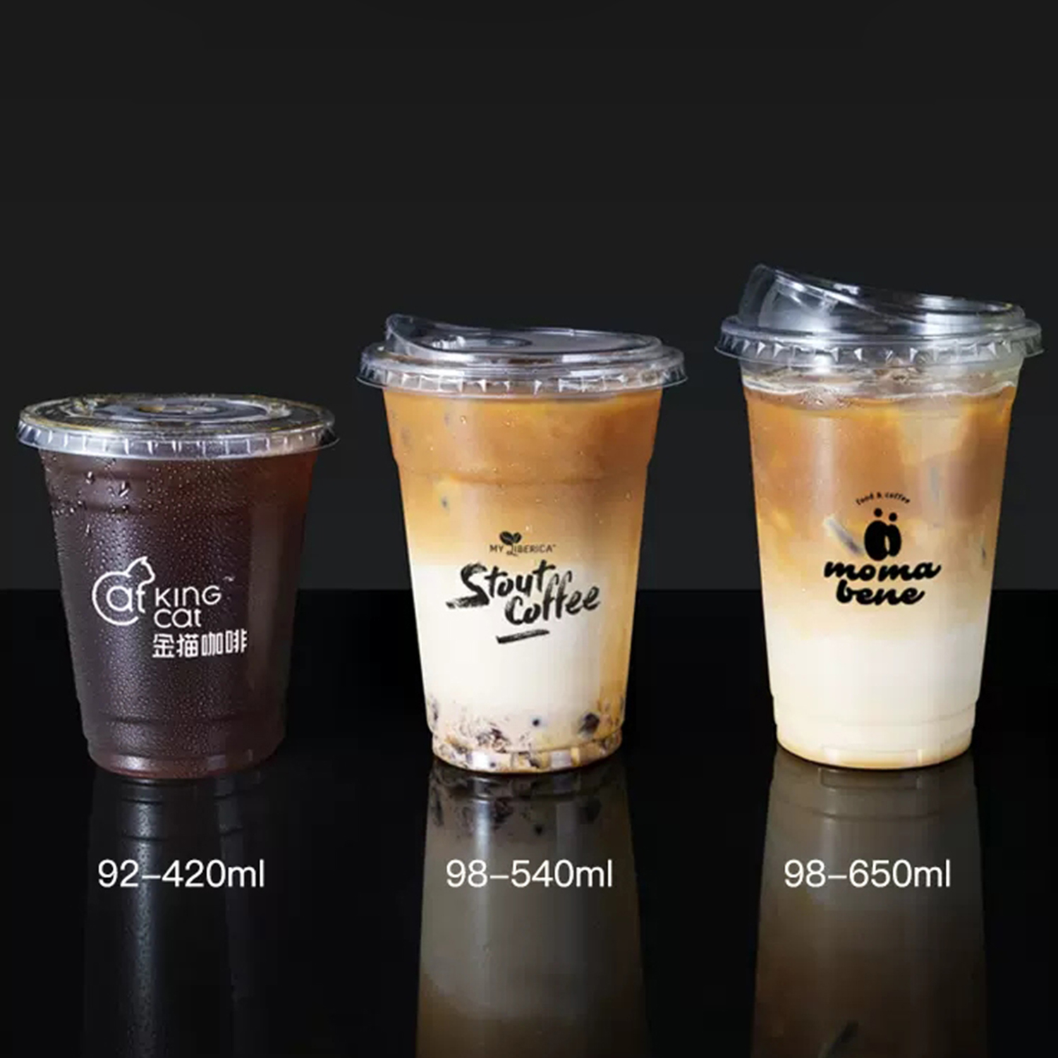 Custom disposable Transparent PET cold drink cup