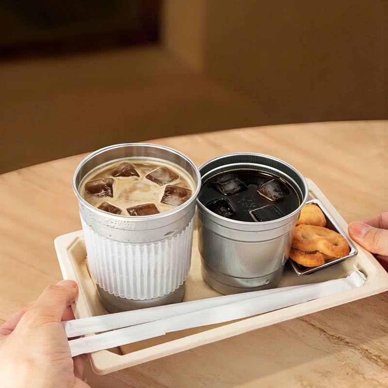 Disposable aluminium foil cups Metal beer mug