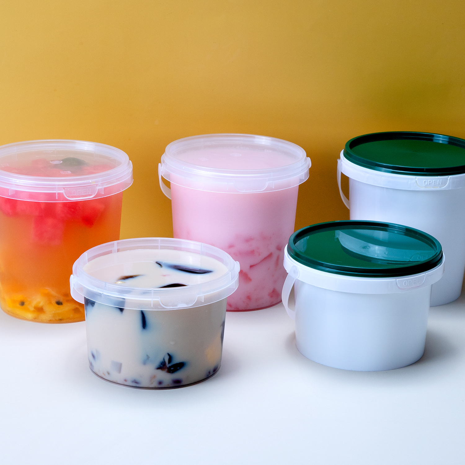 custom Disposable plastic cups PP Handheld bucket cup